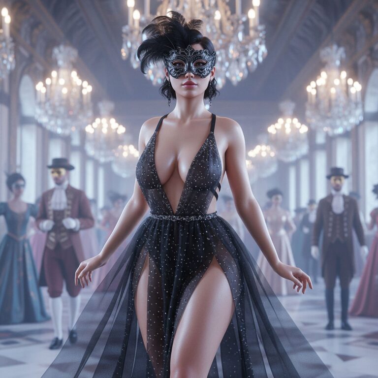 Odkryj czar weneckiej maskarady – karnawałowa sukienka z tiulem i kryształkami