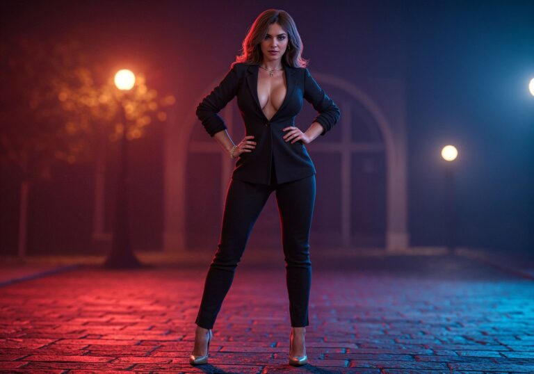 Seksowna stylizacja na randkę – marynarka bez guzików i wysokie spodnie