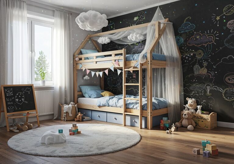 Okrągłe dywany w kształcie chmur – jak stworzyć bajkowy pokój dziecka pełen marzeń