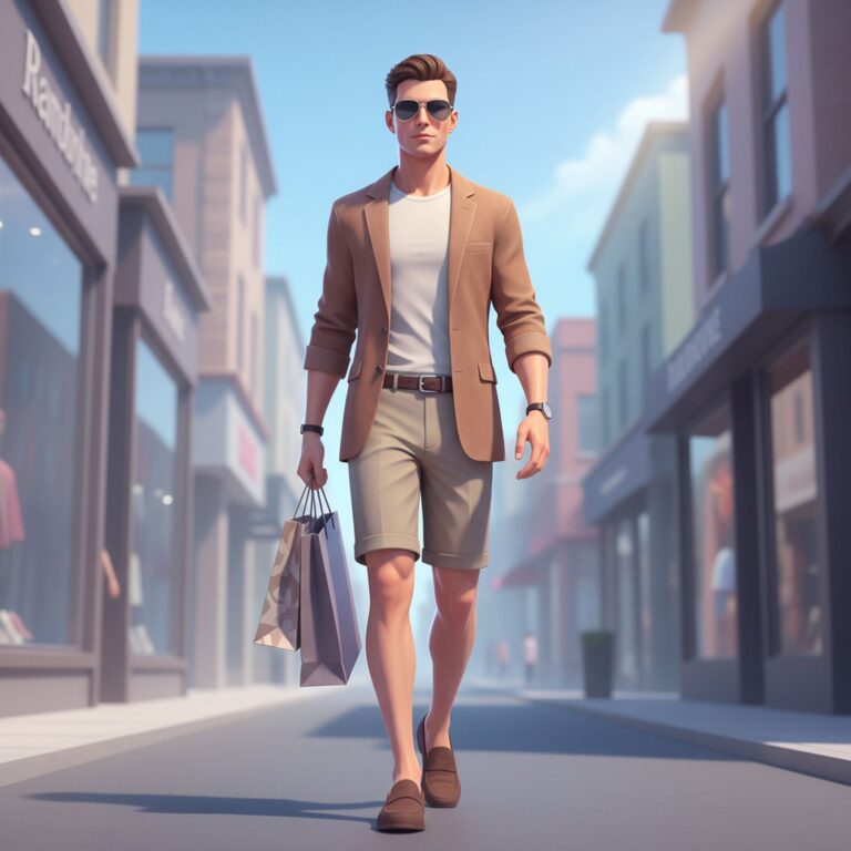 Stylowa brązowa marynarka z zamszu – lekki look na letnie zakupy